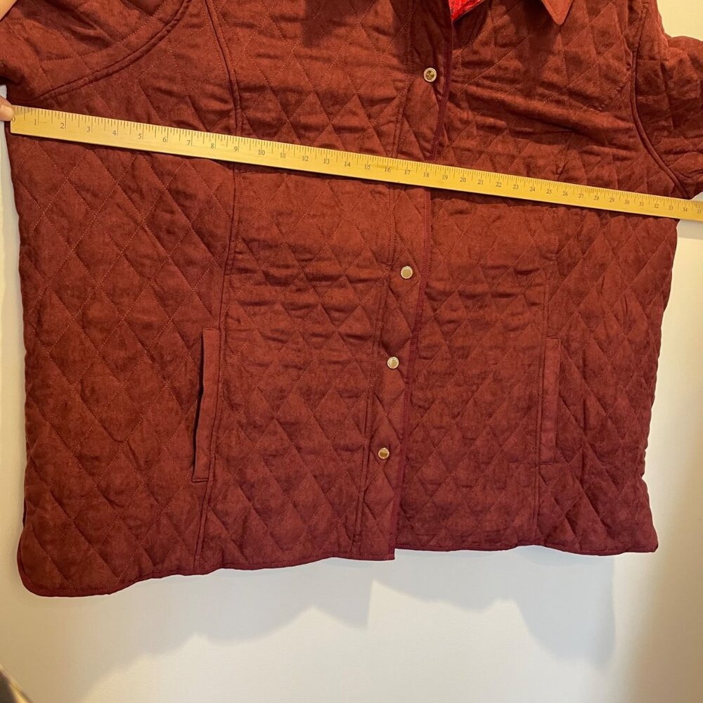 NWOT Isaac Mizrahi Live Faux Suede Bridgehampton Womens Quilted Jacket Size 5X N - Picture 8 of 9